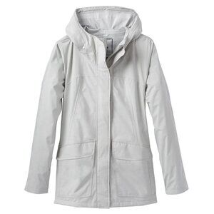Prana Women's Maritime Outdoor Rain Jacket Raincoat in Winter Grey Gray Large L